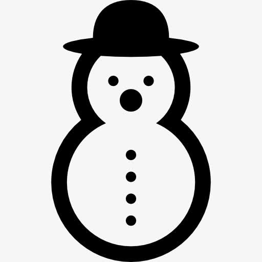雪人的圆状圆帽图标免抠