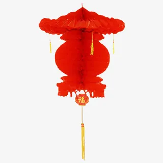 红色婚礼灯笼免抠