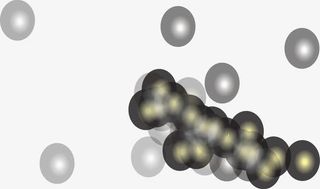 黄色清新光晕光芒漂浮素材免抠