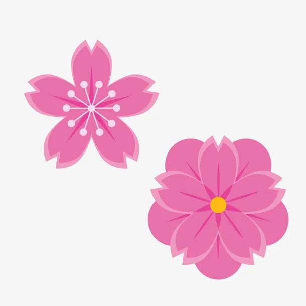 卡通手绘粉红色桃花春季樱花桃花免抠