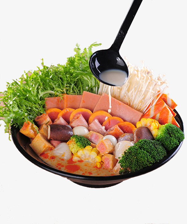 地道风味碗装麻辣烫PNG免抠
