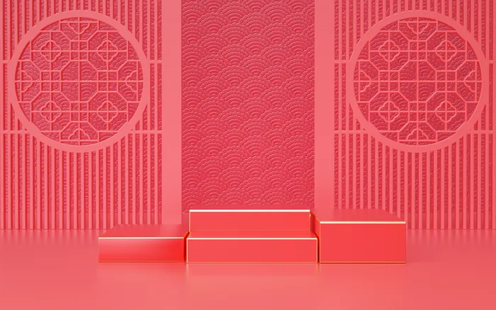 国潮，C4D，微场景，中国风高清