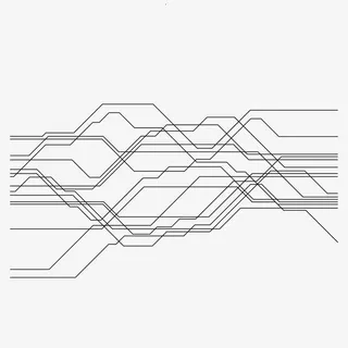 矢量横向电流线条电路免抠