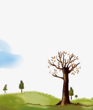 春天发芽的小树素材免抠