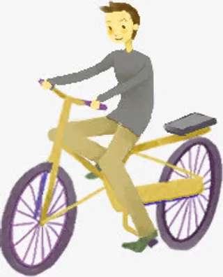 春季郊游漫画男生免抠