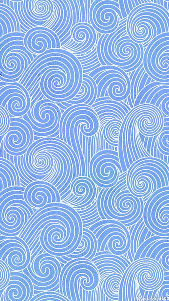 小清新蓝色祥云底纹h5背景图高清