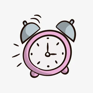 粉色可爱闹钟矢量图免抠
