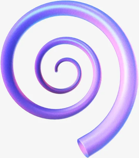 螺旋渐变色元素免抠