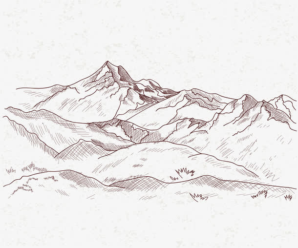 彩绘大山免抠