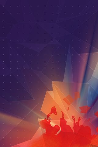 毕业季几何背景素材高清