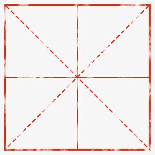 中国风复古红色田字格破免抠