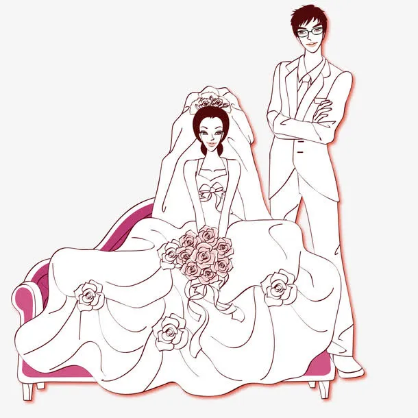 精美婚纱照免抠