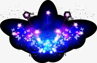 梦幻蓝光效果元素免抠