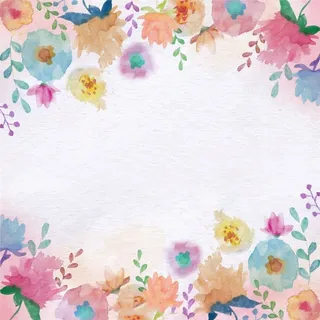 水粉浪漫简约花朵背景高清