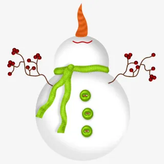 可爱雪人免抠