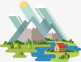 矢量扁平化旅游主题元素免抠