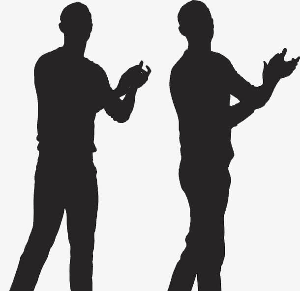 鼓掌欢迎人物剪影免抠