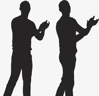 鼓掌欢迎人物剪影免抠