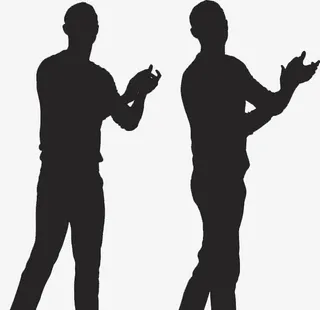 鼓掌欢迎人物剪影免抠