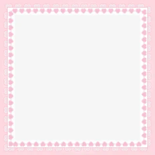 粉色心形装饰方形边框免抠