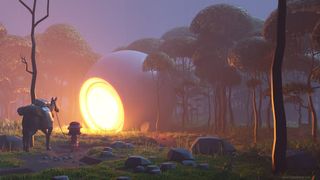 可爱卡通人物动物树林免抠