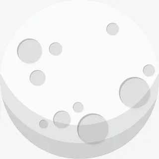 人类月球日白色月球免抠