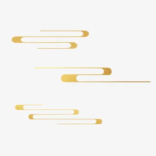 祥云 金色 国潮 金色祥云免抠