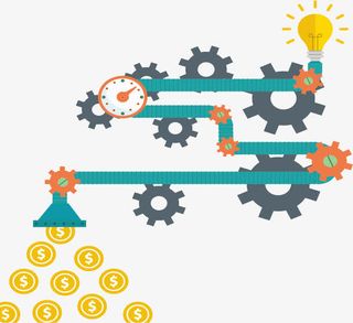 创意工厂加工流程ppt素材免抠