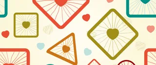 卡通红心图案背景高清