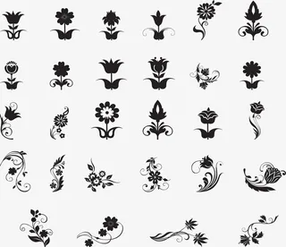 春天元素各种花朵矢量图免抠