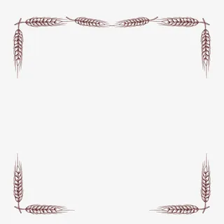 卡通麦穗边框矢量图免抠