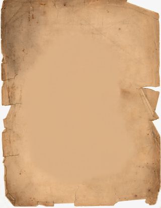 破旧的古风纸张免抠