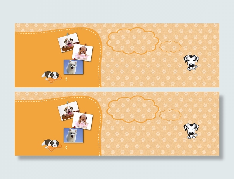 宠物卡通小狗banner高清