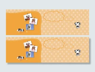 宠物卡通小狗banner高清