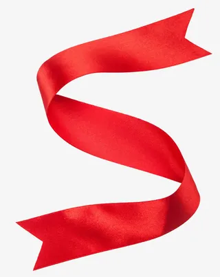 红色 喜庆  节日点缀素材  飘带免抠