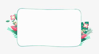 手绘花朵商品展示框底框免抠