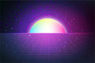 紫色梦幻唯美舞台免抠