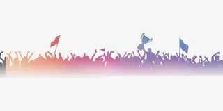 喝彩剪影元素免抠