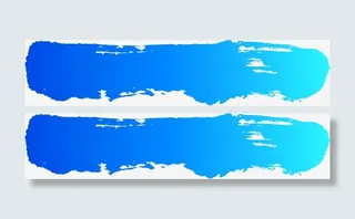 蓝色矢量荧光笔刷图免抠