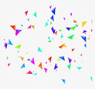 闪亮彩色飞溅的碎片免抠图免抠