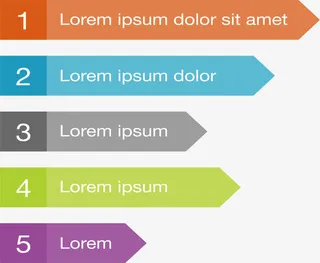彩色横幅箭头目录页免抠