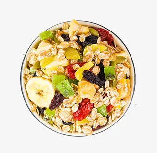 产品实物营养美味水果燕麦片免抠