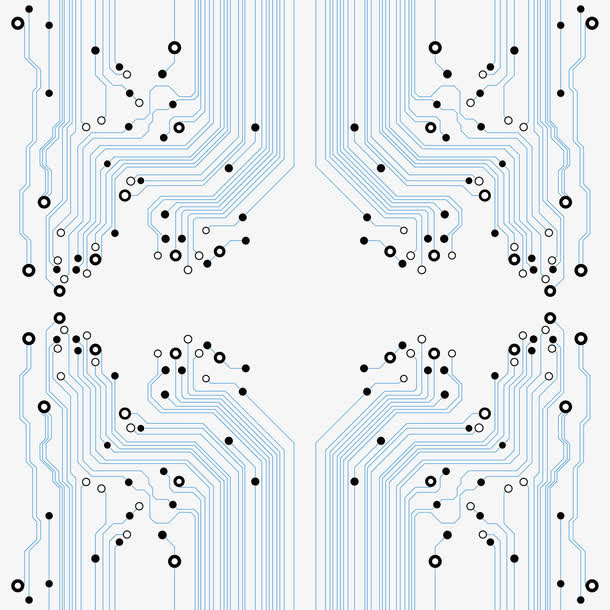 矢量科技纹理和光点免抠
