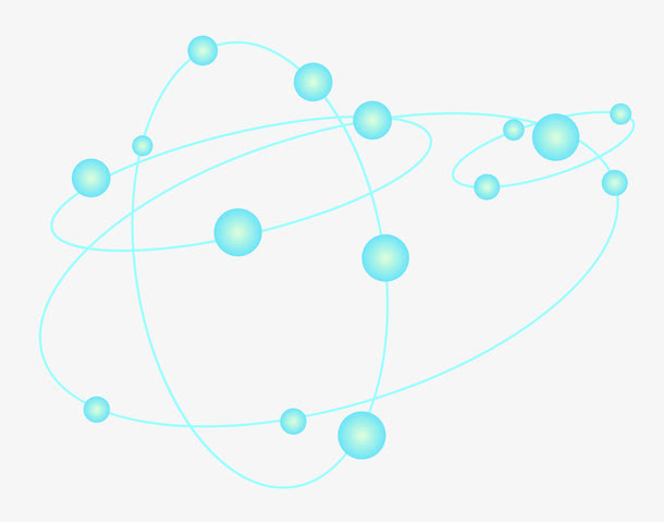 几何化学科技元素免抠