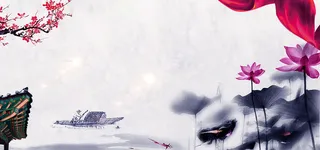 简约中国风白色古色古香企业文化背景高清