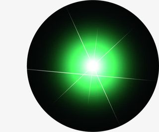 绿色色光晕黑边框装饰免抠