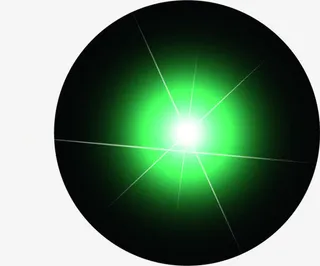 绿色色光晕黑边框装饰免抠