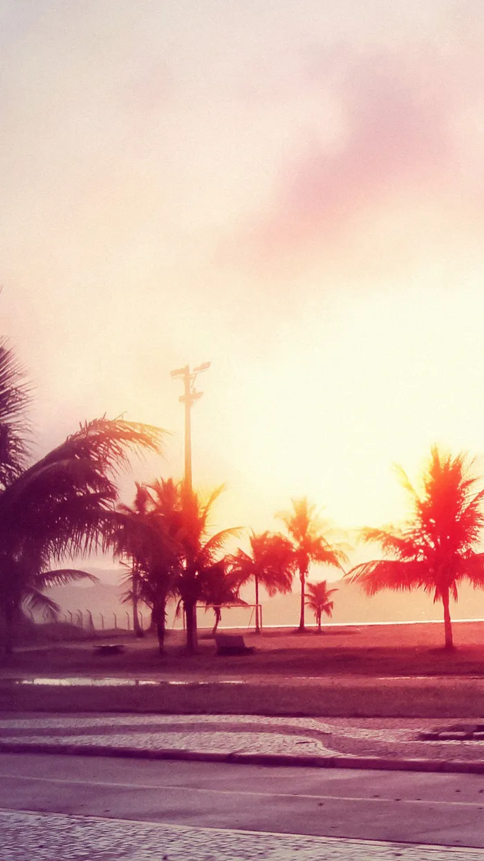 唯美热带风情H5背景高清