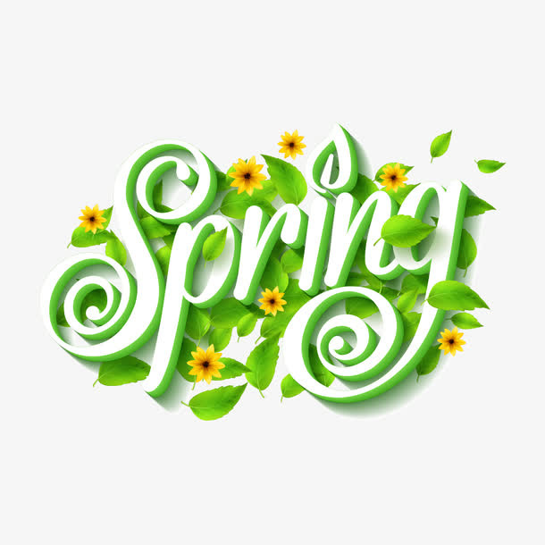 spring艺术字免抠