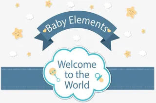 矢量卡哇伊横幅免抠